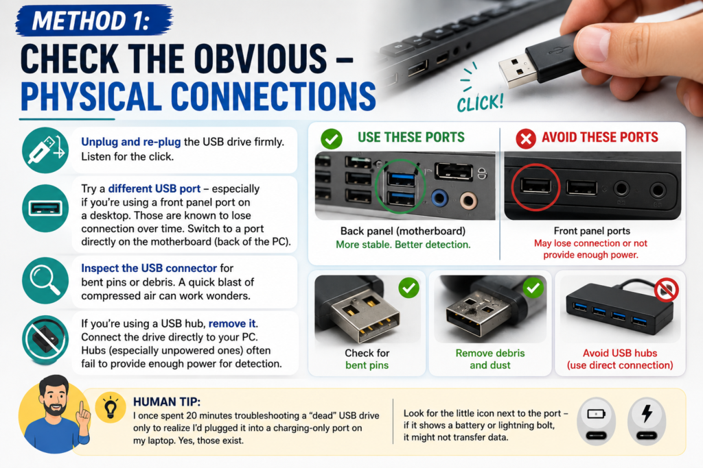 usb device not showing in pc
